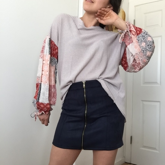 ❗️One Left❗️NWT Long Sleeve Detail Waffle Top - Picture 3 of 6